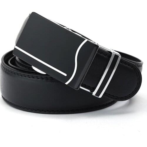 2017LGFDB917 Men cowhide OFFICE DRESS genuine leather ratchet belts cowhide strap 150cm black dress leather belts