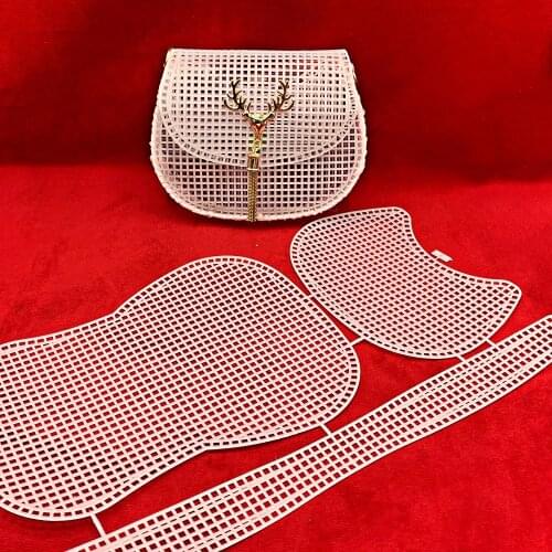 Mesh Knitting Lining Weaving Plastic Mesh Sheet Accessories Wool Yarn Velvet Diy Hook Bag Trim Tools Easy Knit Helper