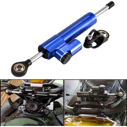 Motorcycle Steering Damper Stabilizer Linear Reversed Universal CNC Aluminum Motorbike Safety Control 260mm