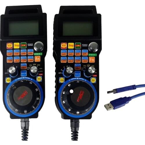 XHC LHB04B Newest Mach3 Wired MPG Pendant Handwheel CNC Controller For 4 / 6 Axis Engraving Machine NEWCARVE