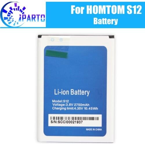 HOMTOM S12 Battery Replacement 100% Original New High Quality High Capacity 2750mAh Battery for HOMTOM S12