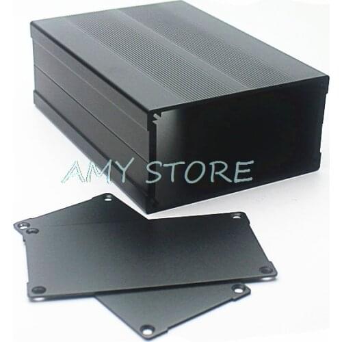 Black Aluminum Enclosure Case PCB DIY Instrument Electronic Project Protective Box 150x105x55mm