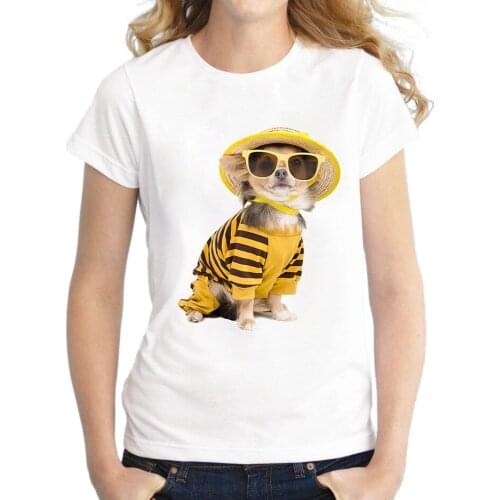 Women T Shirts Printed chihuahua Design Spring Summer New Tees Short Sleeve T-Shirt Fashion summer Hot tops women T-shirt