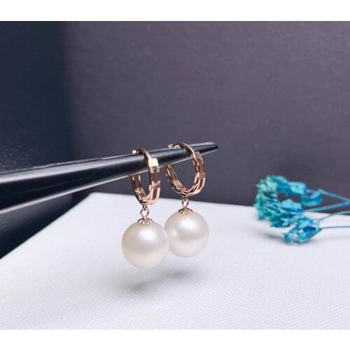Shilovem 18k yellow gold Natural freshwater pearls Drop Earrings fine Jewelry women trendy anniversary new gift myme09103333zz