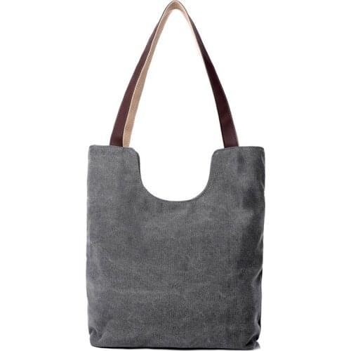 Large capacity womens handbags shoulder handbag high quality 2020 soft canvas ladies womens purses and hand bags