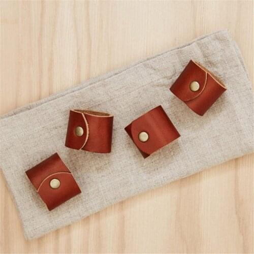 10/pcs Nordic leather napkin ring napkin buckle Hotel table napkin ring spot home Western food napkin ring