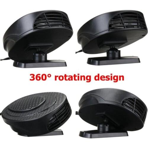 360 Degree Rotation DC 12/24V Car Fan Heater Electric Heater Portable Cooling Heating Dual Purpose Defrosting and Snow Removal