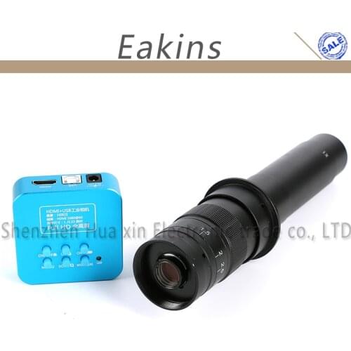 36MP CMOS Full HD 1080P 60FPS HDMI USB Output Industry C-Mount Video Microscope Camera+IR Remote Contro+180X/300X C-Mount Lens