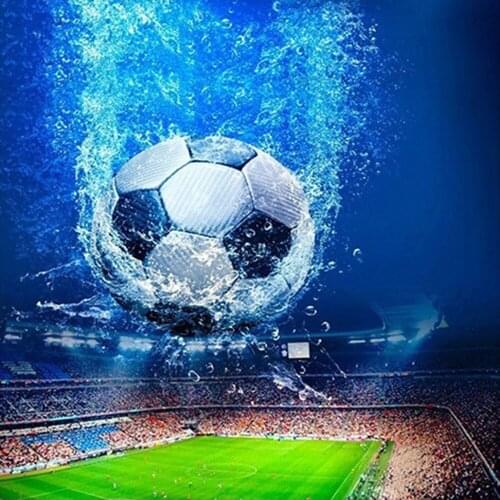 5d Diy Diamond Mosaic Sale Soccer Pictures By Rhinestones Diamond Painting Football Diamond Embroidery Sale Full Round Drill Set