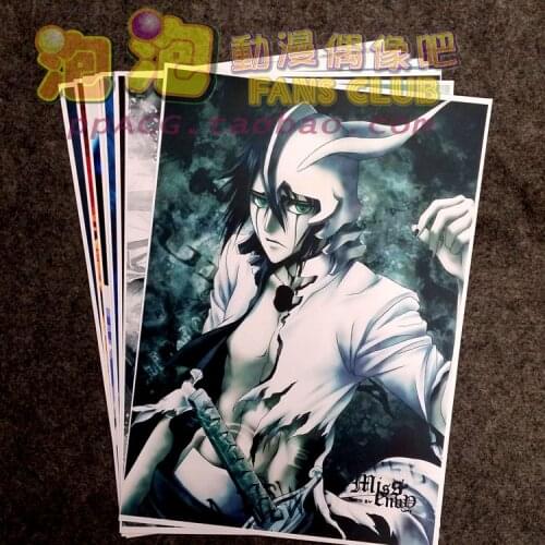 8Pcs Anime BLEACH Ulquiorra cifer Picture Posters Figures Poster 42x29cm Toys for Wall Home Decoration Kids Adult Gift