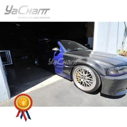 Car-Styling Wet Carbon Fiber CF Front Fender Flares Fit For 1998-2005 E46 M3 OE Style Front Fender Cover