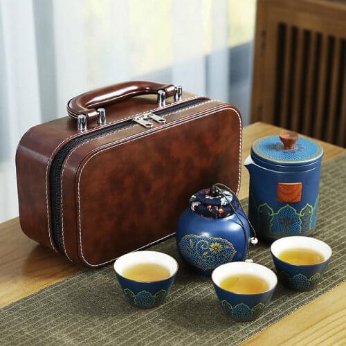 Quick Cup Ceramic Portable Travel Bag Kung Fu Tea Set Small Set Outdoor Carry-on Teapot Teacup