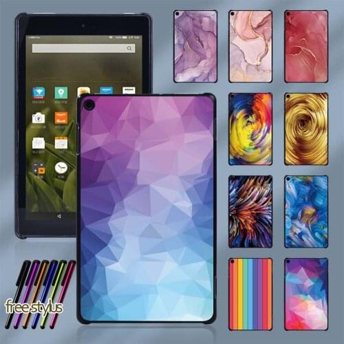 For Amazon Fire HD 8 Plus 8 10th 2020/Fire 7 5th 7th 9th Gen/Fire HD 8/6th 7th 8th/Fire HD 10 Ultra-thin Plastic Hard Back Cover