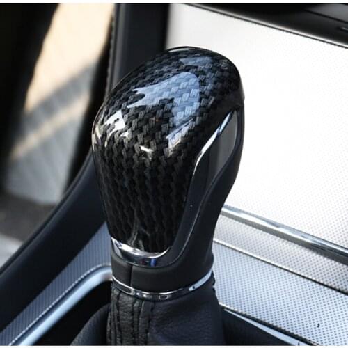 Lsrtw2017 Carbon Fiber Car Gear Shift Knob Cover for Mg Mg6 2018 2019 2020 Interior Accessories Auto Styling Decoration