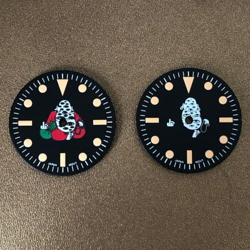 Watch dial 28.5mm personality modification accessories green luminous suitable for Japanese NH35 automatic movement