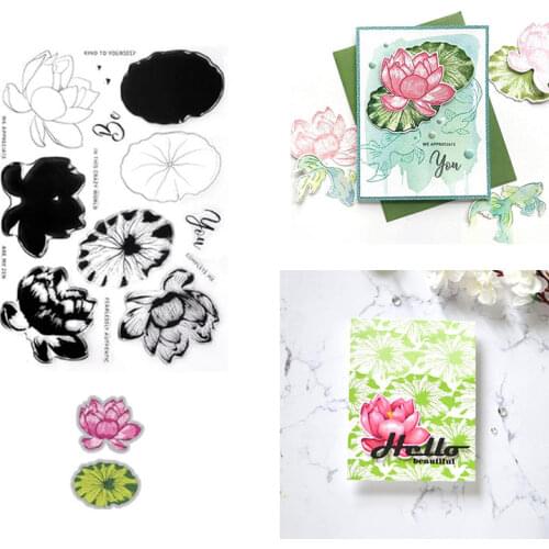 Lotus Leaf Lotus StampsScrapbook Dariy Decoration Stencil Embossing Template Diy Greeting Card Handmade 2021 New