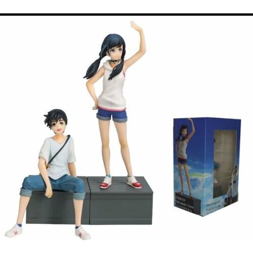 14-17cm Anime Weather Child Morishima Hodaka Amano Hina Action Figure Your Name PVC Collection Model Dolls Toys for Boys Gifts