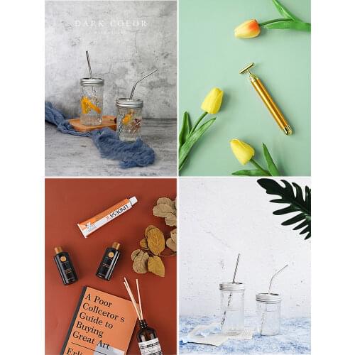 INS Photography Backdrops Material 2 Sided HD Cement Texture Cardboard Studio Photo Background Props Fotografia for Food Drink