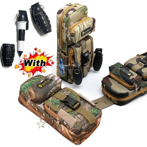 Camouflage Pencil Case Multifunction Large Capacity Pencil Box Portable Canvas Pen Box Storage Bag Kids Gift Stationery Supplies