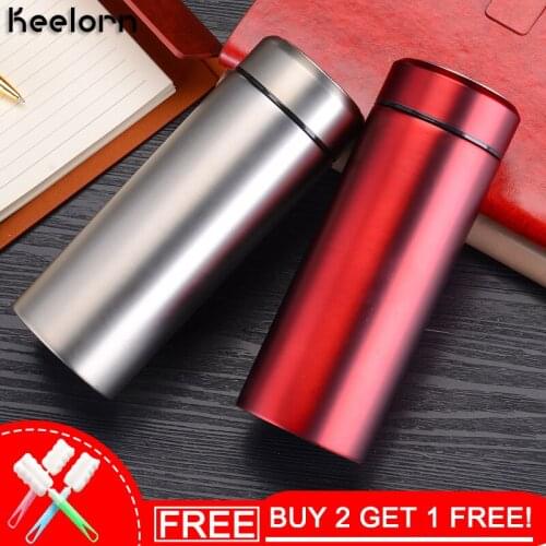 Keelorn 450ml Stainless Steel Vacuum Flasks Thermoses Cup Straight Cups Business Coffee Vacuum Portable Thermal Vacuum Cups
