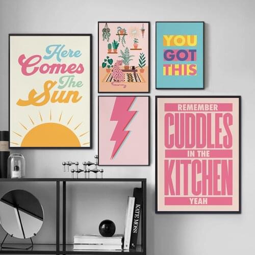 Leopard Plants Botanical Nordic Posters And Prints You Got This Quote Art Canvas Painting Wall Pictures for Living Room Home Dec