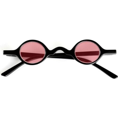 Mincl/ 2018 Retro Small Round Sunglasses Men Male Vintage punk Oval Sunglass Women Hip Hop Red Glasses Eyewear UV400 FML