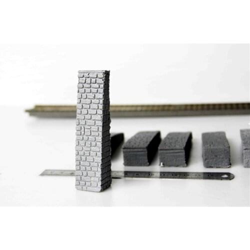 8Pcs/Set 1:87 HO Scale Train Model Railroad Protection Slope Railway Wall Accessories Sand Table Railway Toys