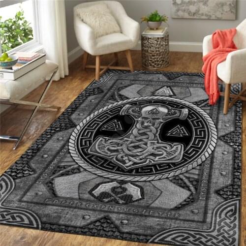 Viking hammer Area Rug 3D All Over Printed Non-slip Mat Dining Room Living Room Soft Bedroom Carpet 02
