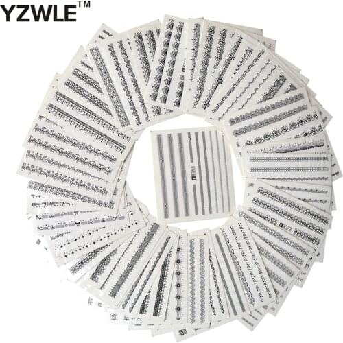 YZWLE 39 Sheets DIY Decals Nails Art Water Transfer Printing Stickers Accessories For Manicure Salon