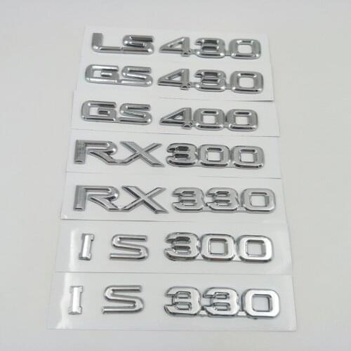 For Lexus LS430 GS430 GS400 RX400 RX300 RX330 IS300 IS330 LX570 GX470 Rear Tailgate Emblem Logo Stickers