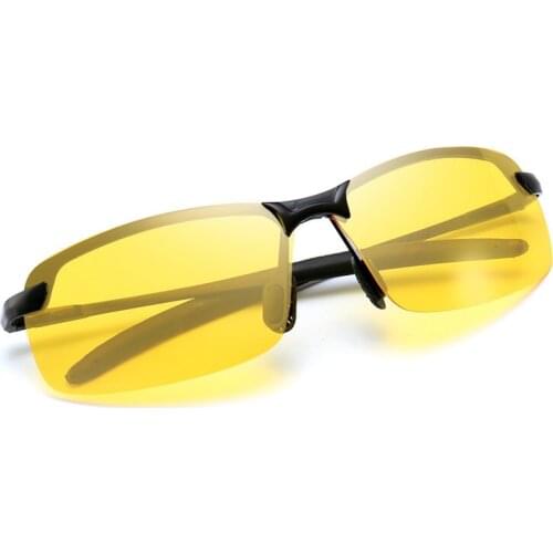Night Vision Glasses Driving Special Glasses Day and Night Dual-use Anti-high Beam Polarized Light HD Driving Mirror Male