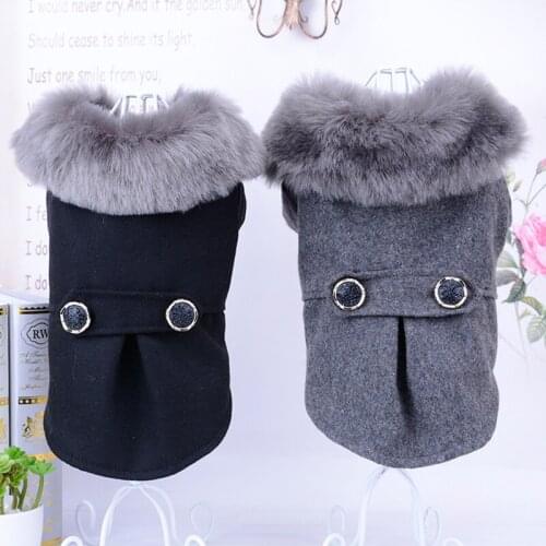 New Winter Dog Coat Jacket Cotton Pet Dog Clothing Clothes Fur Coat For Small Dogs Goods For Pets Dog Clothes For French Bulldog