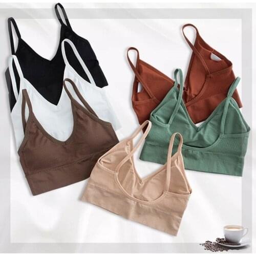 The New Japanese Thread Big U Beautiful Back Wrapped Chest Underwear Seamless U-shaped Halter Sexy Tube Top Base Camisole Female