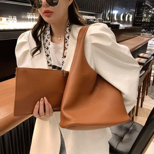 New Women Leather Handbags Top-handle Bags Travel Large Casual Tote Popular Female Shoulder Bag Sac Shopper Bags Girls Bag Sets