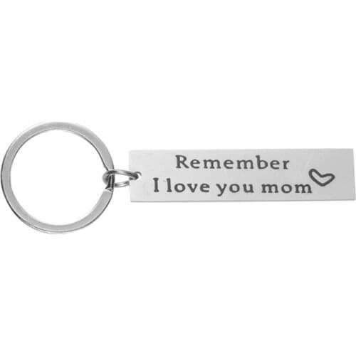 Oeinin Creative Keychain Man Remember I Love You Mom Key Chain Bags Boy Letter Color Key Ring Alloy Pendant Accessories Brelok