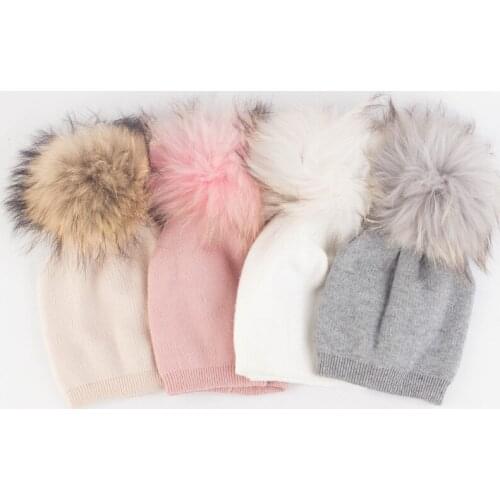 Newborn Popular Pompom Beanies Cotton Candy Color Warm Caps Knitted Cute Kids Hats Girls Boy Baby Fashion Casual Skullies Bonnet