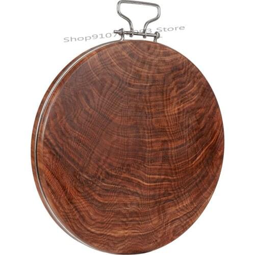 Iron Wood Cutting Board Solid Wood Household Cutting Board Old Clam Wood Cutting Board Kitchen Cutting Board Solid Wood Round Ve