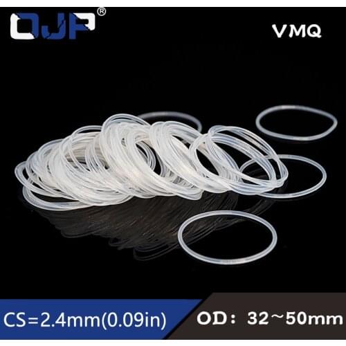 5PCS/lot Silicon Ring Silicone/VMQ O ring 2.4mm Thickness OD32/34/35/38/40/42/44/45/48/50mm Rubber O RingSeal Gasket Washer