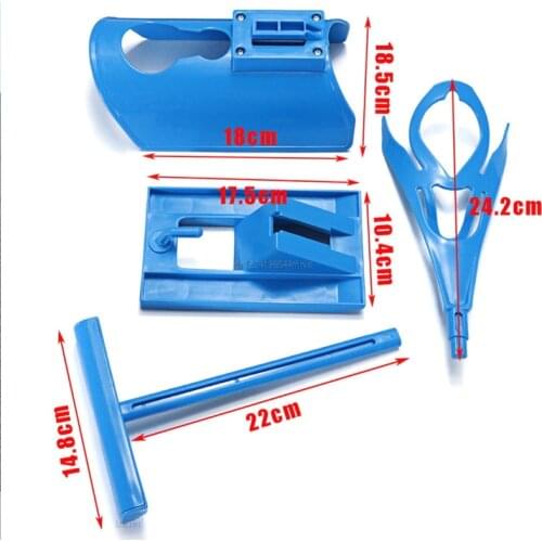 1pc Sock Slider Aid Blue Helper Kit Helps Put Socks On Off No Bending Shoe Horn Suitable For Socks