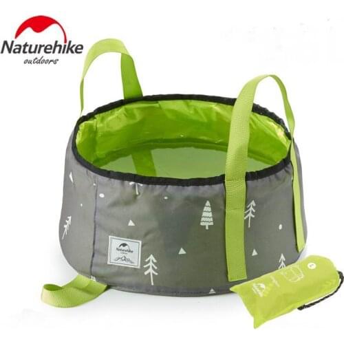 10L/16L Outdoor Folding Waterproof Washbasin Ultralight Oxford Coating Water Bucket Washbowl Footbath Camping Lavatory PU5000