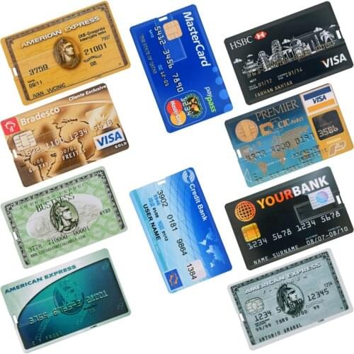 USB Flash Drive 2.0 High Speed Bank Credit Card USB Flash Pen Drive 4GB 8GB 16GB Pendrive 32GB 64GB USB Memory Disk USB Stick