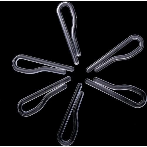 100pcs 35mm Clear Plastic Clips For Ties Shirts folded shirts sleeves Pants Socks Packaging Clips