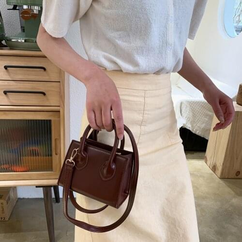 Women Shoulder Handbag Solid Color Small Totes Crossbody Bags Fashion PU Leather 2020 Fashion Trend Ladies Shoulder Handbag