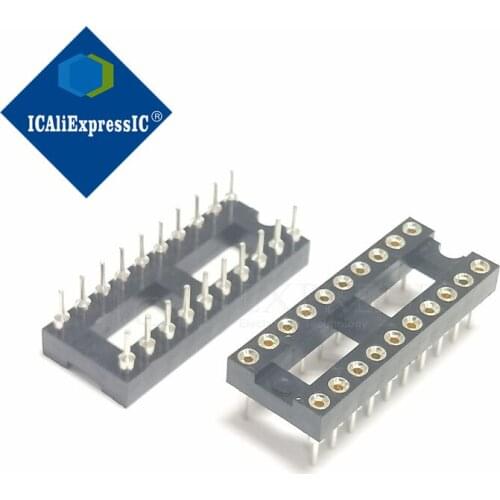 10PCS Round Hole 18 Pins 2.54MM DIP 18 PIN DIP18 IC Sockets Adaptor Solder Type IC Connector new In Stock