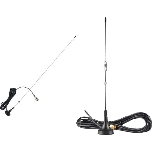 2 Pcs Magnet Antenna: 1 Pcs BNC-M UHF+VHF Vehicle-Mounted Antenna & 1 Pcs UT-106UV SMA-Male Dual Band Magnet Antenna