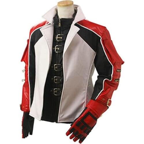 2018 Jacket Cosplay Leo Cosplay White Red Cosplay Costume top+coat+scarf+gloves