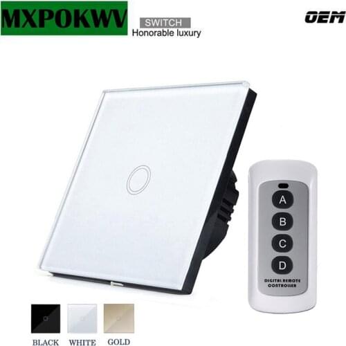 Smart Home EU/UK Remote Control Switch 1 Gang 1 Way Wireless Wall Light Control Switch 220v, Smart Home Automation Module