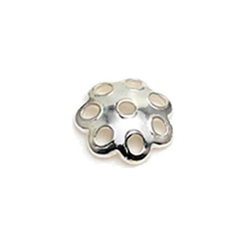 40pcs/lot Newest 5mm Real 925 Sterling Silver Flower Bead Caps Spacer Torus Accessories For DIY Fine Jewelry SBC-HT001A