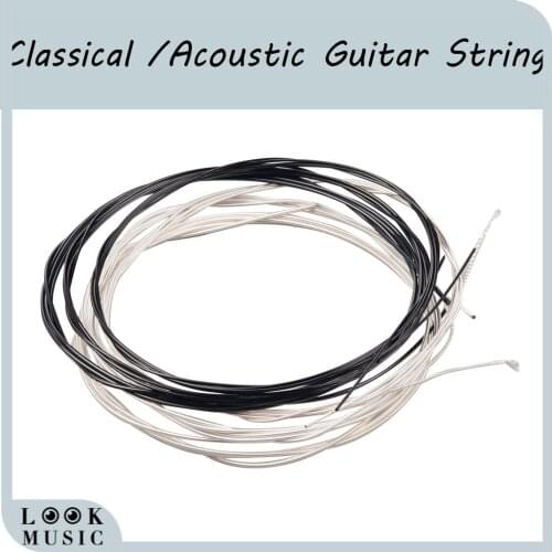 Alice A105BK-H Black Nylon Classical Guitar Strings Nylon Core Siver-Plated Copper Alloy Winding