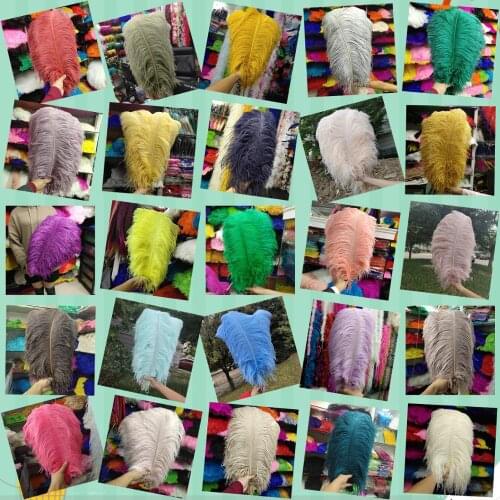 More Colors 50pcs "thick stem" male ostrich feathers 65-70cm/26-28inches For Wedding Christmas Home Craft Decoration